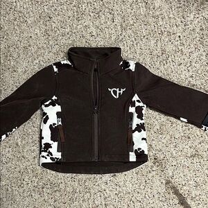 Brown and White Kids Jacket